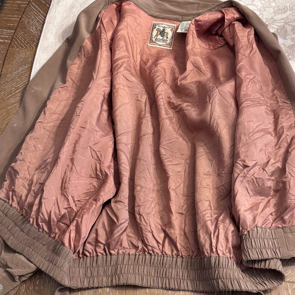 Krass kross vintage jacket! Silk jacket like new! Tan womens jacket. - Picture 5 of 7